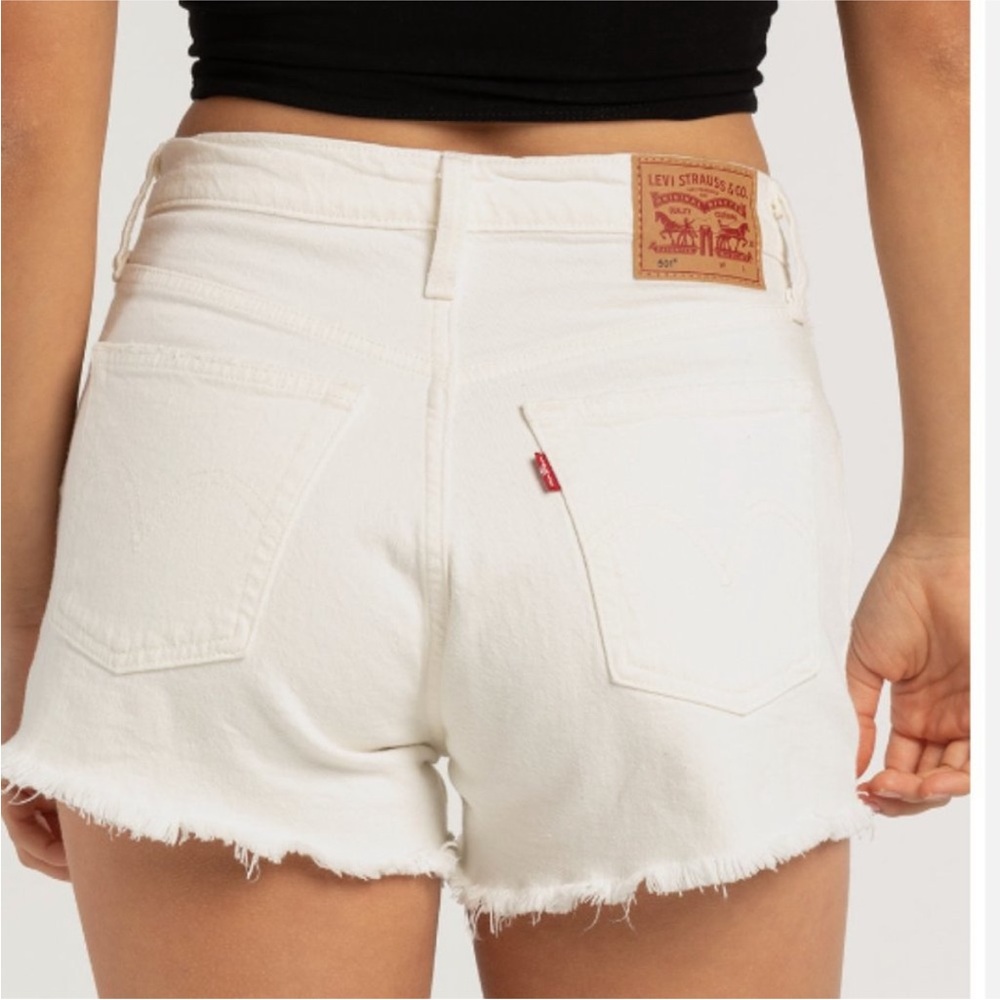 Levi’s 501 White Denim Shorts